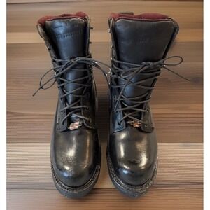 Chippewa Handcrafted Steel Toe Waterproof  Black Boots Size 6